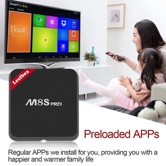 [Professional]Leelbox m8s Pro Android 6.0 tv box Kodi16.1 Fully Loaded Amlogic S905X Quad Core CPU 64Bits 2G/8G... N2
