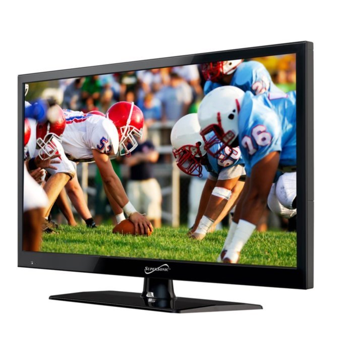 Supersonic SC-2411 LED HDTV 24 Widescreen 1080p Black W/HDMI Input Consumer Electronics