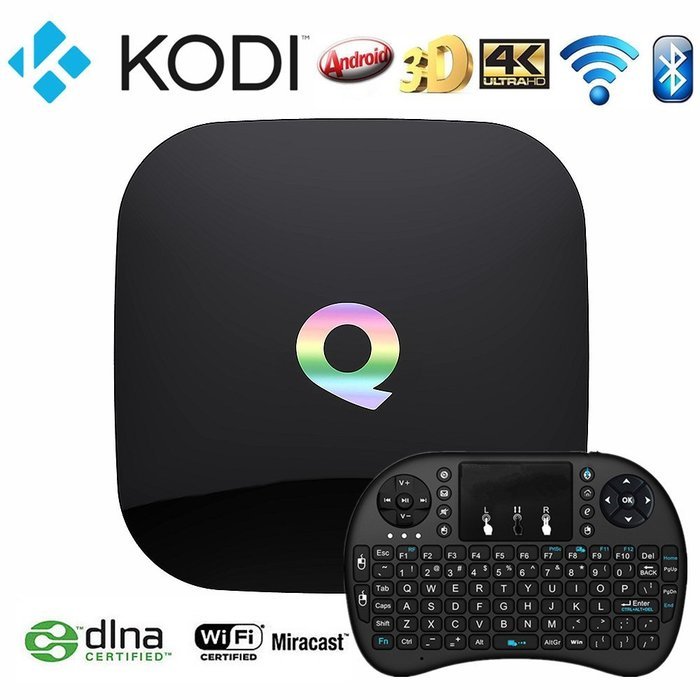 WISEWO Q-Box Android 5.1 Amlogic S905 Smart TV Box Quad Core Speed Bluetooth 4.0 Dual Band Wifi KODI/XBMC Fully...