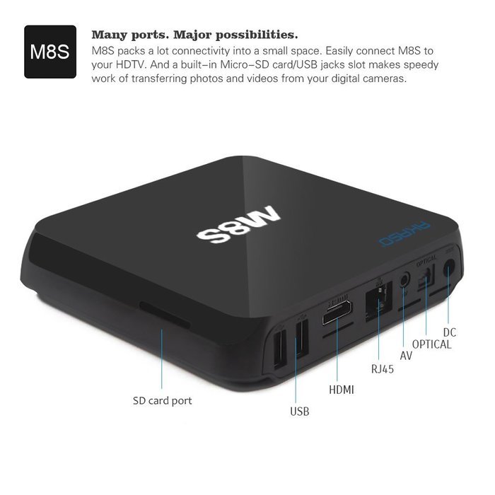 AKASO M8S 4K Android TV Box with Amlogic S812 Quad Core, 2GB RAM, 8GB Flash, Fully Loaded KODI With Octa-core... N7