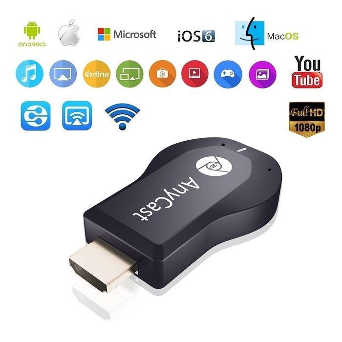 HDMI TV Stick, U2C AnyCast M2 Plus 1080P 3D WiFi Wireless Mini Display Receiver Dongle HDMI TV Miracast DLNA Airplay... N3