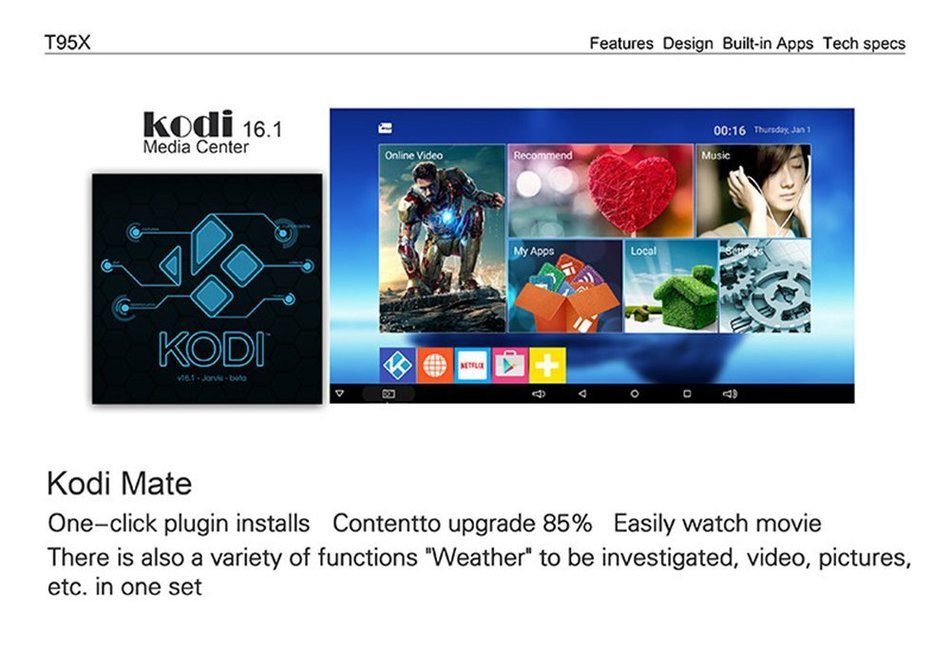 Kekilo M8S TV Box Amlogic S805 Quad Core Android 4.4 Kitkat KODI 16.0 Pre-installed 1GB DDR3 8GB NAND Flash H.265... N18