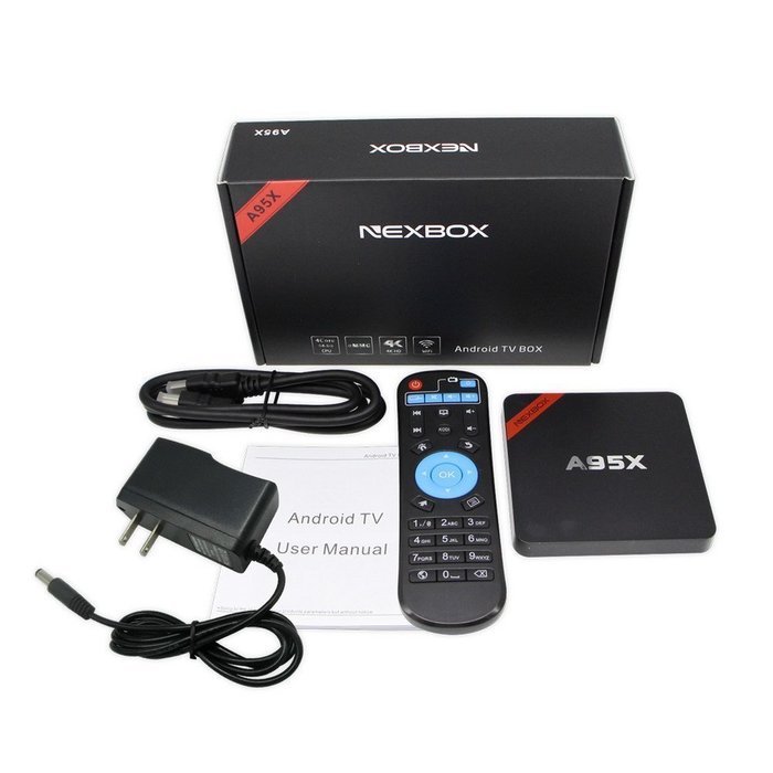 【2GB RAM+16GB ROM】Evangel Android 6.0 4K Smart TV Box A95X Amlogic S905X Quad Core Cortex A53 2.0GHz 64bit HD... N8