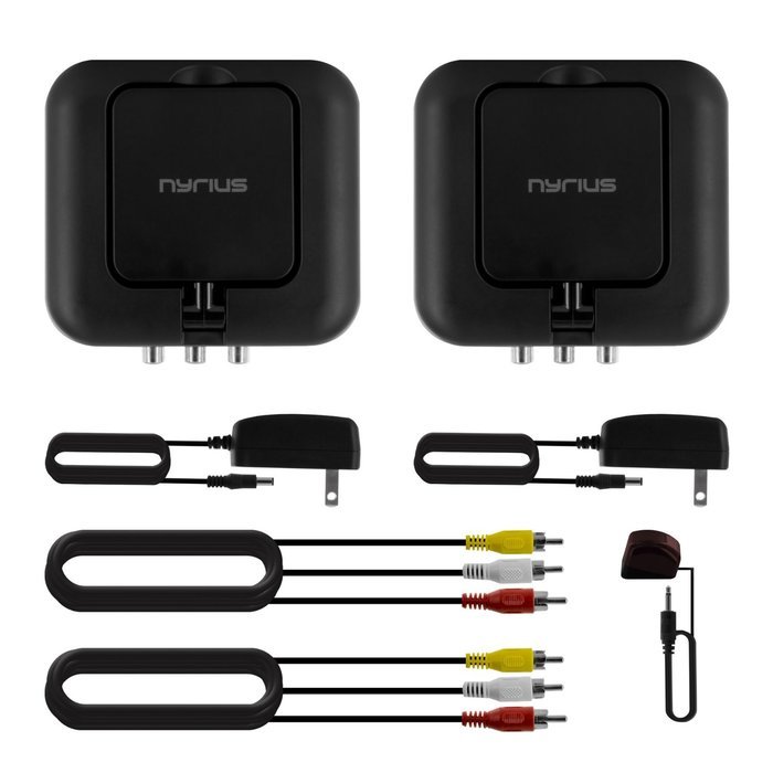 Nyrius 5.8GHz 4 Channel Wireless Video & Audio Sender Transmitter & Receiver with IR Remote Extender for Streaming... N2