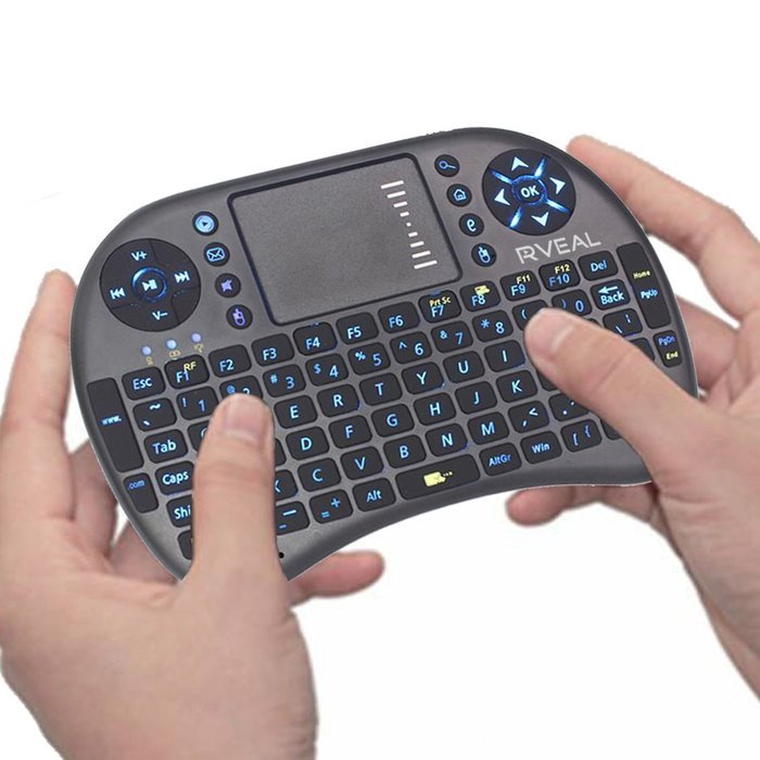 Rveal Streaming Media Player & Android Smart TV Box with Upgraded Rveal Mini Touchpad Remote & Keyboard N3