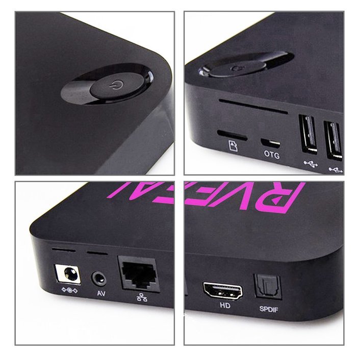 Rveal Streaming Media Player & Android Smart TV Box with Upgraded Rveal Mini Touchpad Remote & Keyboard N5