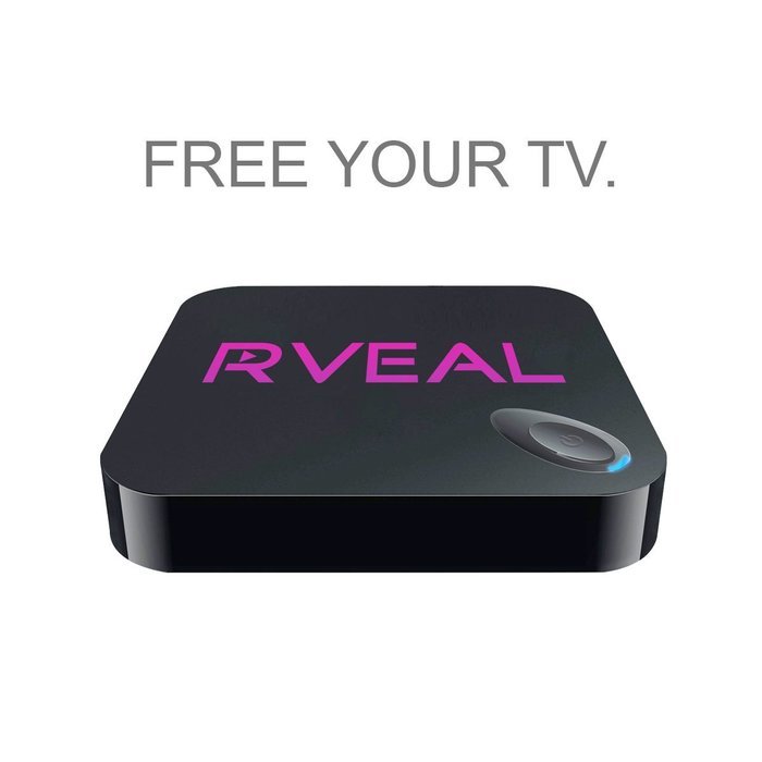 Rveal Streaming Media Player & Android Smart TV Box with Upgraded Rveal Mini Touchpad Remote & Keyboard N8