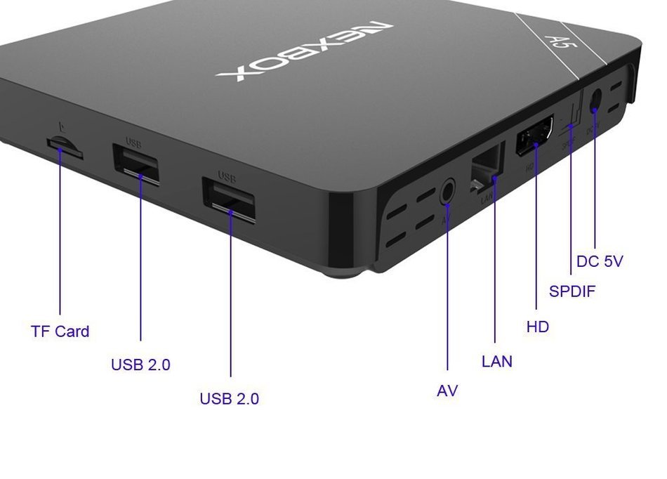 NEXBOX A5 TV Box Android 6.0 Amlogic S905X Quad Core 2.0GHz 64 bit Kodi 16.1 Fully Loaded 2G/16G HDMI 2.0a 4k... N5