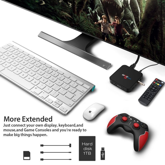 TICTID M9S Display (Update from T95M) Android 5.1 Tv Box Amlogic S905 Quad-Core-1GB RAM 8GB Flash Emmc-Support... N5