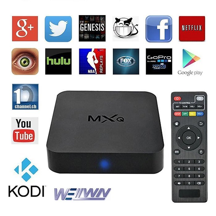 MXQ TV BOX Android 4.4 Amlogic S805 Quad Core 1G/8GB Kodi (15.2) Fully Loaded Wifi, 1080P, 4k Streaming Media...