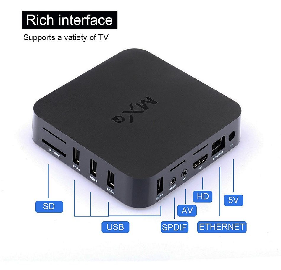 MXQ TV BOX Android 4.4 Amlogic S805 Quad Core 1G/8GB Kodi (15.2) Fully Loaded Wifi, 1080P, 4k Streaming Media... N3