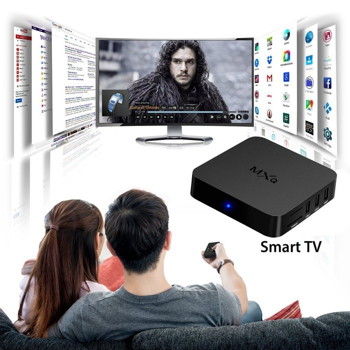 MXQ TV BOX Android 4.4 Amlogic S805 Quad Core 1G/8GB Kodi (15.2) Fully Loaded Wifi, 1080P, 4k Streaming Media... N5