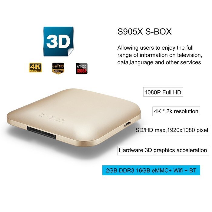 Smart TV BOX Topsion 4K Improved Version Mini PC Streaming Media Player S905 Quad Core MXG Pro 2GB RAM/16GB ROM... N9
