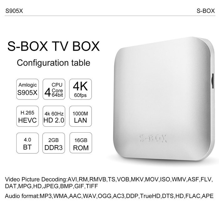 Smart TV BOX Topsion 4K Improved Version Mini PC Streaming Media Player S905 Quad Core MXG Pro 2GB RAM/16GB ROM... N16