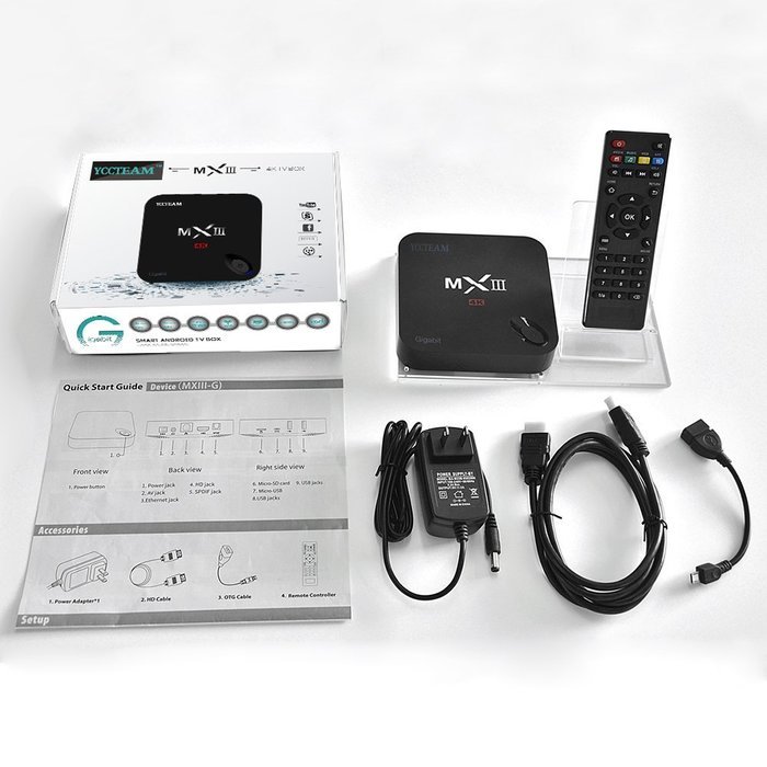 Smart 4K Android TV Box,YCCTEAM Rooted MXIII-G 2GB/16GB Amlogic S812 Quad Core Octa Core Ultra HD,1000M LAN, 2.4GHz... N7