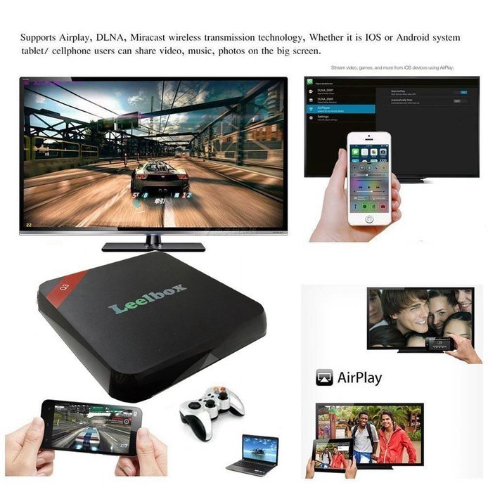 Leelbox Q3 2GB / 16GB, 5G / 2.4G Dual WiFi Bluetooth 4.0 Amlogic S812 Android TV Box with Android 5.1 and 1000M... N4
