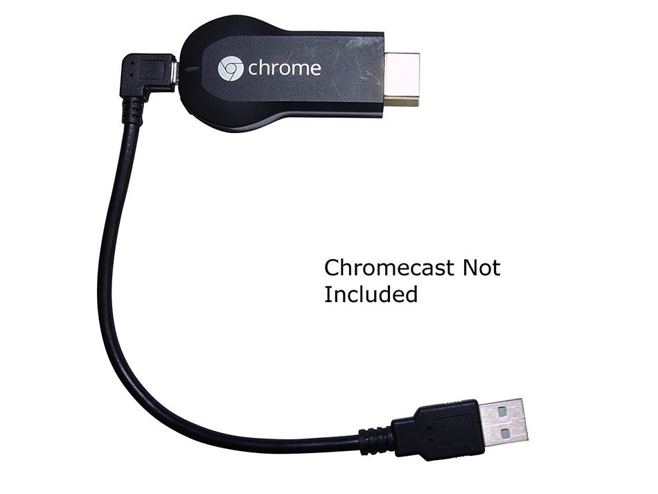 ChargedByTV USB 6" power cable for Streaming Media Devices like Chromecast and Roku