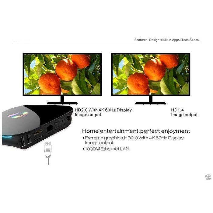 Easytone Q-Box Android 5.1 Smart Google TV BOX Kodi 16.0 Fully Loaded 2GB/16GB/4K Amlogic S905 Rooted Unlocked... N18