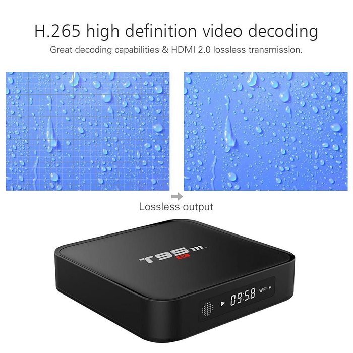 AKASO T95M Android TV Box 4K Kodi Fully Loaded Amlogic S905 Quad Core 1GB RAM 8GB Flash, 3D HDMI With LED Display... N4