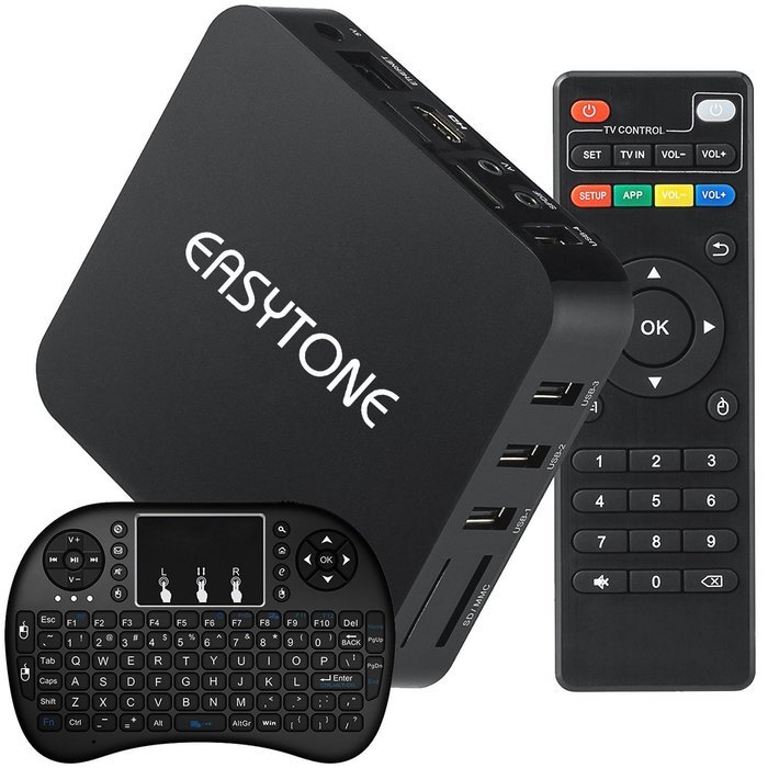 Easytone Android 4.4 Smart TV Box Free Movie with Remote Control Kodi Xbmc Preinstalled Add-ons 4X CPU S805 Quad...