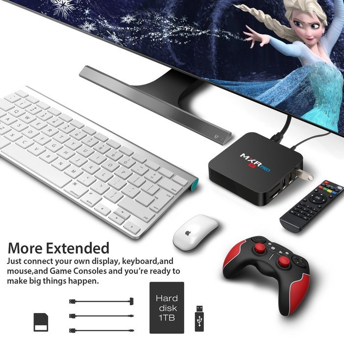 QacQoc MXR Pro 4K Android 5.1 [2G/8G] RK3229 Quad-core Kodi 16.0 2.4G WIFI 10/100M LAN 5-Core GPU Miracast 4K/... N5