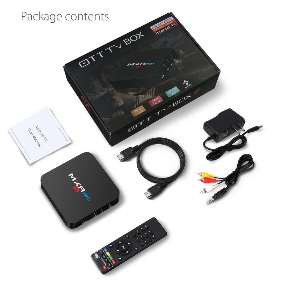 QacQoc MXR Pro 4K Android 5.1 [2G/8G] RK3229 Quad-core Kodi 16.0 2.4G WIFI 10/100M LAN 5-Core GPU Miracast 4K/... N6