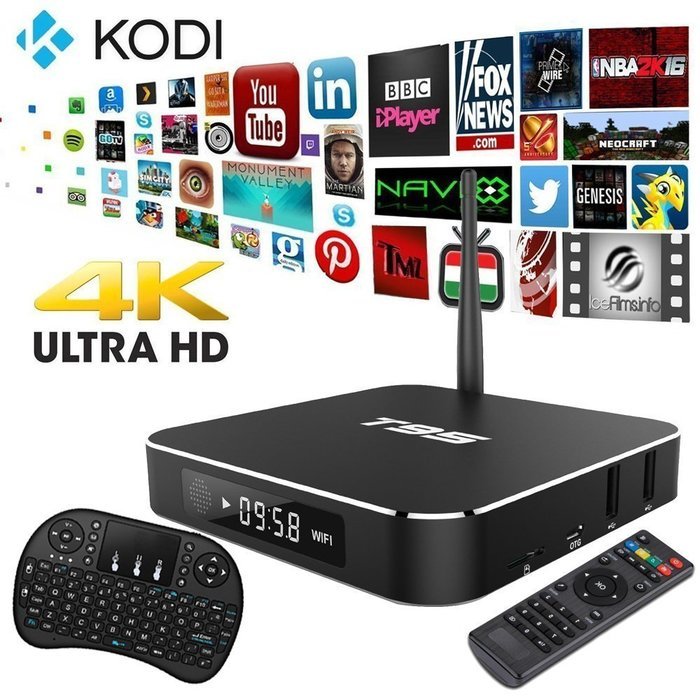 [Free Wireless Mini keyboard]COOLEAD&reg;T95 Android 5.1 Amlogic S905 Quad Core Tv box with 2GB RAM 8GB ROM 2.4G/5G...