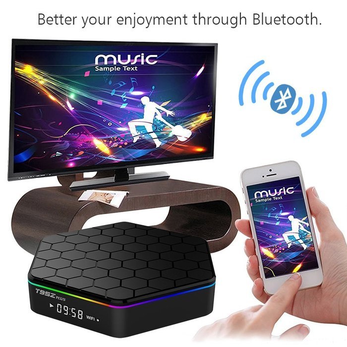 AKASO T95Z PLUS TV BOX 4K KODI Pre-installed Android 6.0, Amlogic S912 Octa Core 2GB DDR3 16GB EMMC Flash, 2.4G... N4