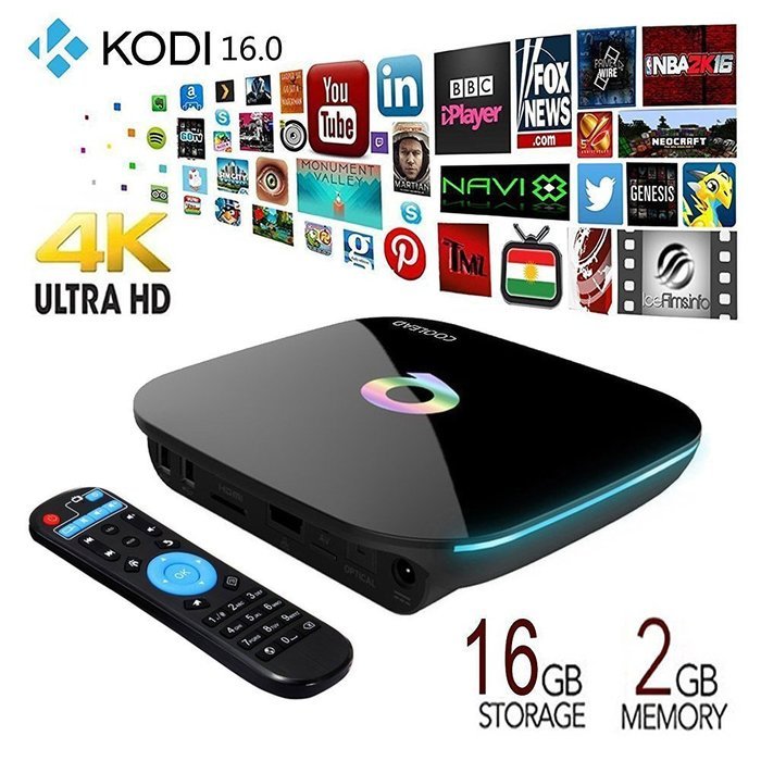 [Free Wireless Mini keyboard] COOLEAD Q Smart TV Box Streaming Media Player with KODI(XBMC) 2GB RAM+ 16GB ROM... N8