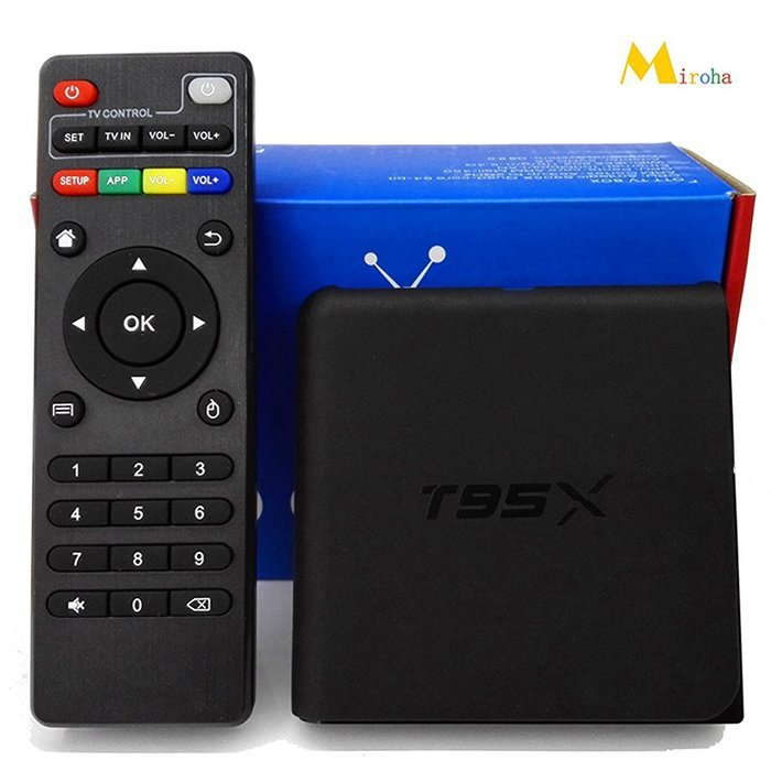 Miroha T95X Android 6.0 TV Box 2GB Ram / 8GB eMMC Flash Android 6.0 MarshMallow Amlogic S905X Quad-Core Cortex-A53... N7