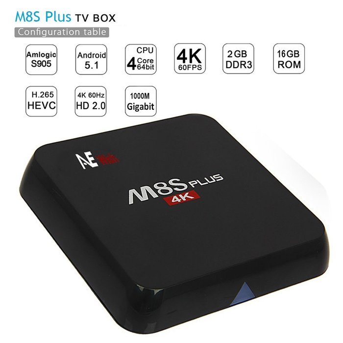 ANEWISH Kodi Box, Android 6.0 Tv Box Streaming Media Player Amlogic S912 Octa Core 2G/32G 4K 1000M Ethernet, Fully... N16