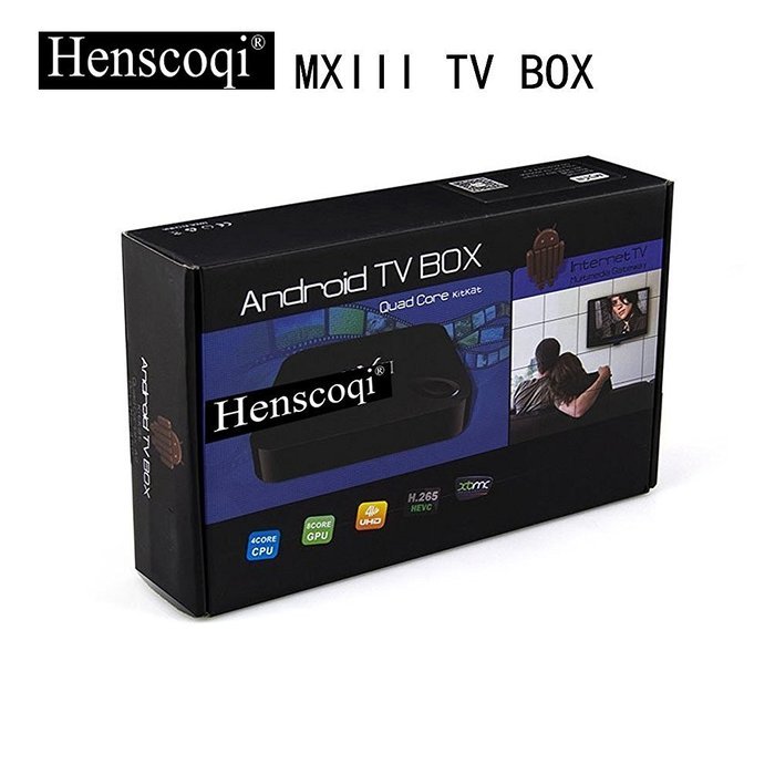 Henscoqi MXIII MX3 Quad Core Amlogic S802 2G/8G Smart HTPC TV Box Support 3D-HD 4K Android 4.4.2 Miracast DLNA... N4