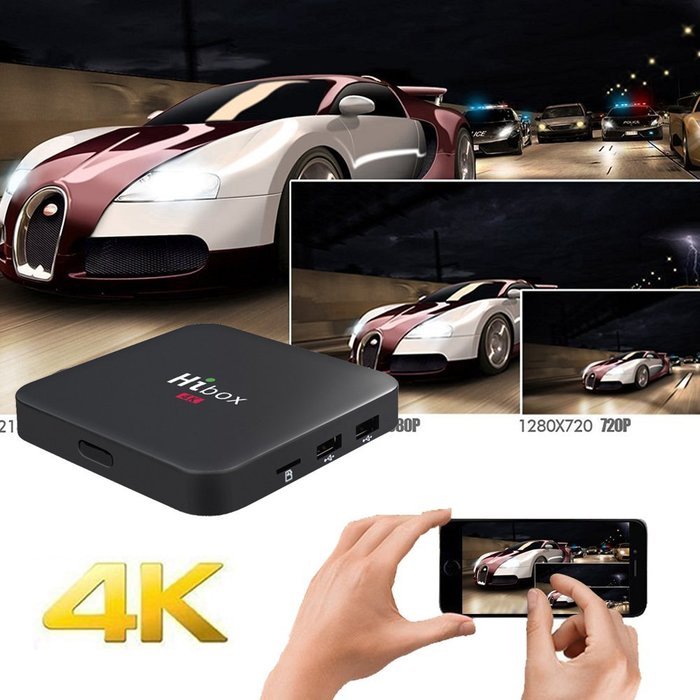 [Henscoqi Hi Box 4K] H1 TV Box Amlogic S905X Android 6.0 Marshmallow TV Box 1G/8G Smart Set Top Box Streaming... N3