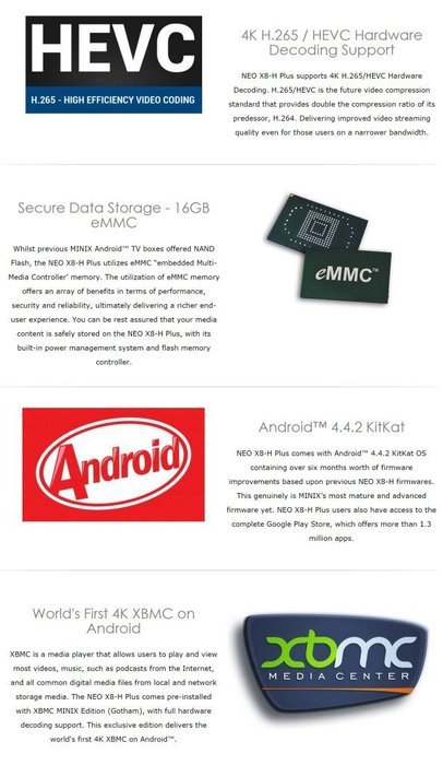 MINIX 2016 Latest NEO U1 Android 64-Bit Super HD 4K TV Box Streaming Media Players with I8 Wireless Mouse Remote... N11