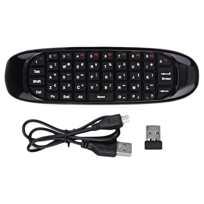 ProChosen C120 2.4 G Mini Wireless Fly Air Mouse with Qwerty Keyboard Gyroscope Remote Control for Kodi Android... N9