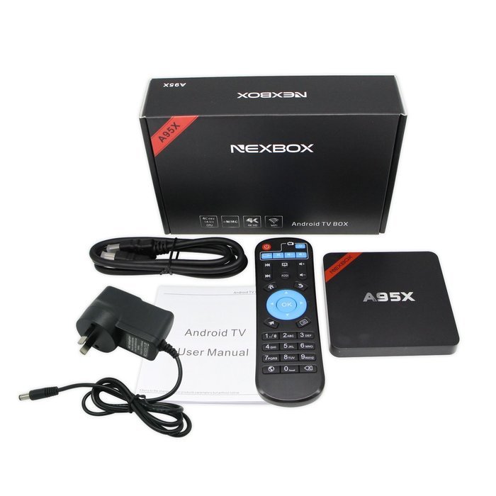 NPET NEXBOX A95X Android 6.0 S905X TV Box 2GB/16GB with Wireless Black Keyboard N6