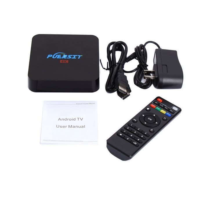 Puersit Q2 Pro Android 5.1 Wifi TV Box with 16.0 Quad Core 1GB/8GB and 4K Smart Media Player N7