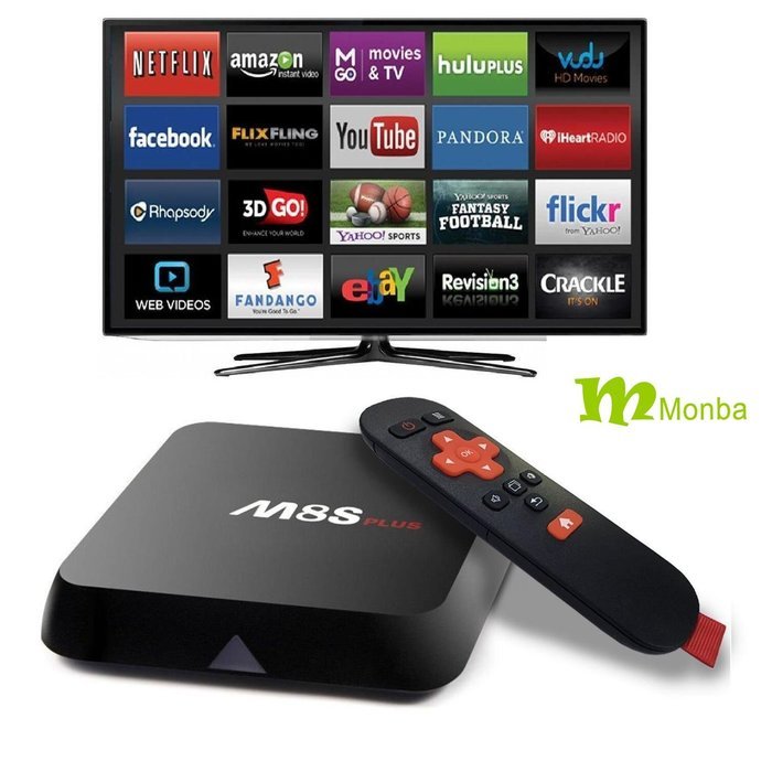 Monba M8S Plus Set Top TV Box Android with Fully Loaded Kodi 16.0 XBMC Amlogic S812 Quad Core 2GB/16GB and Dual...