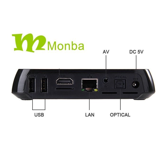 Monba M8S Plus Set Top TV Box Android with Fully Loaded Kodi 16.0 XBMC Amlogic S812 Quad Core 2GB/16GB and Dual... N3