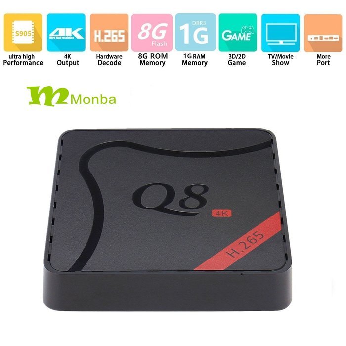 Monba M8S Plus Set Top TV Box Android with Fully Loaded Kodi 16.0 XBMC Amlogic S812 Quad Core 2GB/16GB and Dual... N8