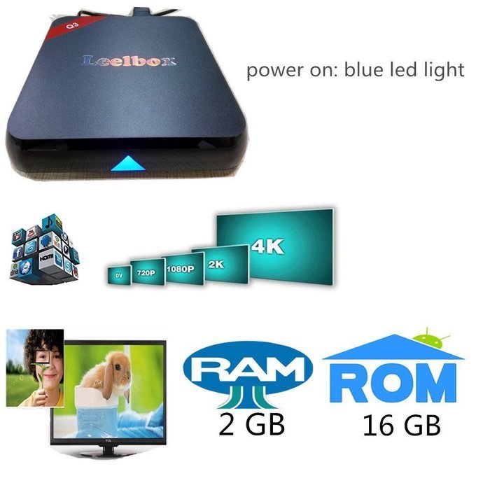 Leelbox Q3 S812 Octo Core GPU Android 5.1 2B RAM/16GB Emmc ROM 2.4G / 5G Dual WiFi Android TV Box with Pre Installed... N2
