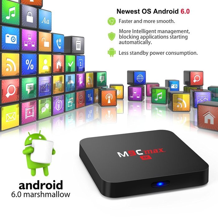 TICTID M9C max Android 6.0 TV Box Amlogic S905X Quad-core 64 bits [2GB DDR3/16GB eMMC] with Kodi 16.1 H.265 HDMI... N2