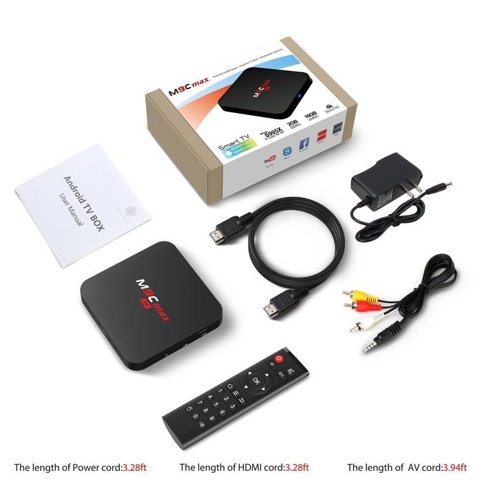TICTID M9C max Android 6.0 TV Box Amlogic S905X Quad-core 64 bits [2GB DDR3/16GB eMMC] with Kodi 16.1 H.265 HDMI... N7