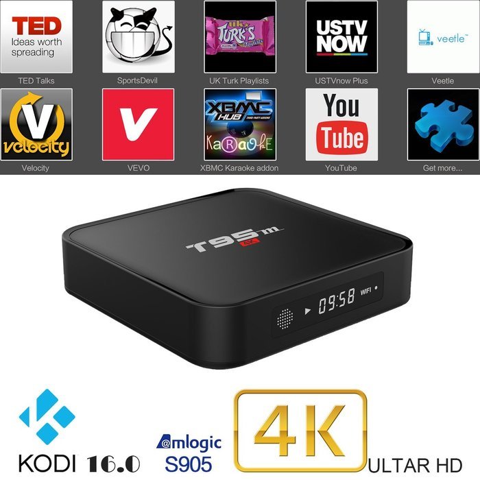 [2016 NEW]Nansii T95M Android 5.1 TV Box Amlogic S905 Quad-core 2.0 GHz 1GB+8GB 2.4G Wifi 1080p HD 4K with Kodi...