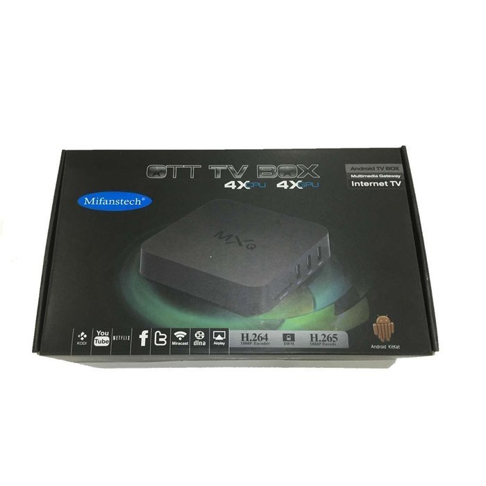 Mifanstech MXQ 4K Amlogic S805 Quad Core Smart TV Box Android 4.4 Kitkat System H.265 Wifi LAN Miracast Airplay... N6
