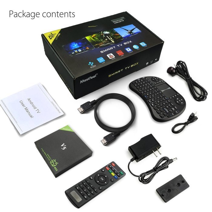 Smart TV BOX, Android 5.1 Mostfeel Quad Core CPU Amlogic S905 1GB/8GB 4K Ultra HD HDMI Streaming Media Player... N14