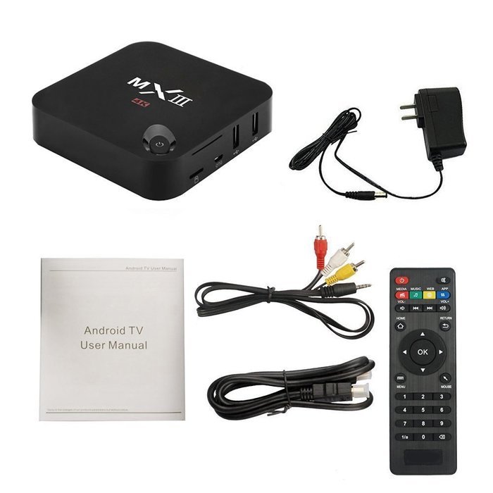 MXⅢ Android TV Box Amlogic S812 CPU Octa core GPU Android 4.4 1G / 8GB Fully Loaded Kodi Streaming Media Player N4