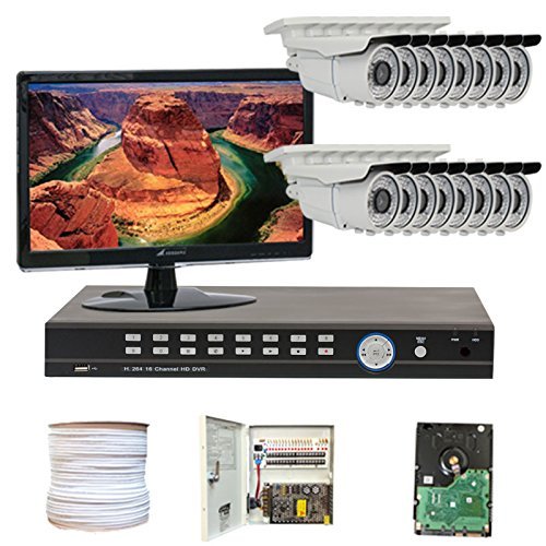 16 Channel H.264 960H & D1 Realtime DVR with 16 x 1/3" SONY EXview HAD CCD II Camera. 700 TV lines, 6~22mm varifocal...