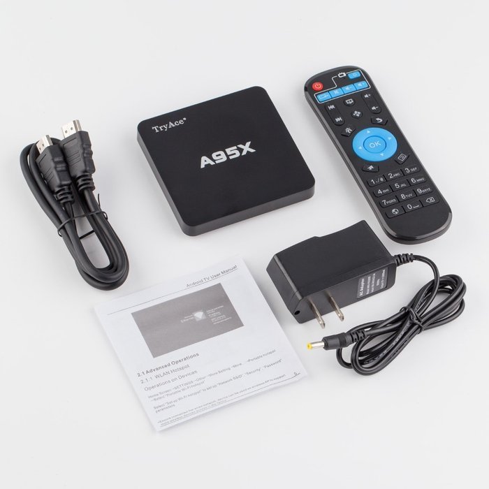 Mini TV BOX TryAce A95X Android 5.1 TV BOX S905 Quad-Core 64Bit CPU 4K 1GB/8GB (A95X+C120) N6