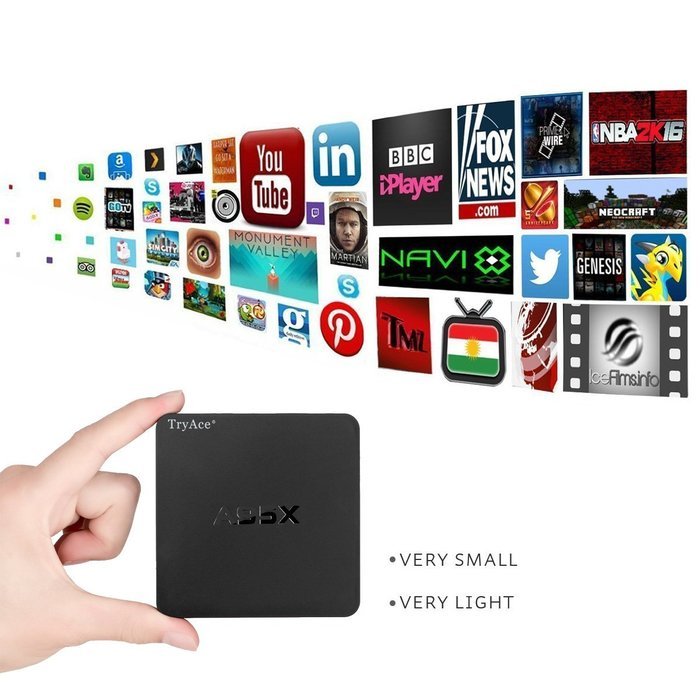 Mini TV BOX TryAce A95X Android 5.1 TV BOX S905 Quad-Core 64Bit CPU 4K 1GB/8GB (A95X+C120) N8